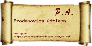 Prodanovics Adrienn névjegykártya